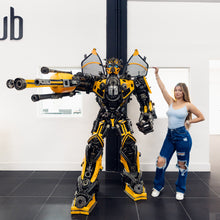 Load image into Gallery viewer, 79" Yellow Robot Sculpture
