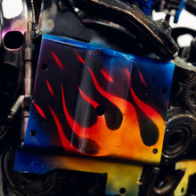 Load image into Gallery viewer, 79" Blue and Red Robot Sculpture