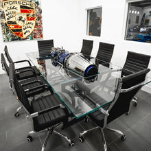 Load image into Gallery viewer, Functional Art Table by Tom Bates – Steel & Glass Design