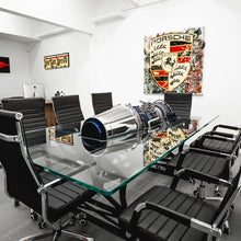 Load image into Gallery viewer, Functional Art Table by Tom Bates – Steel & Glass Design